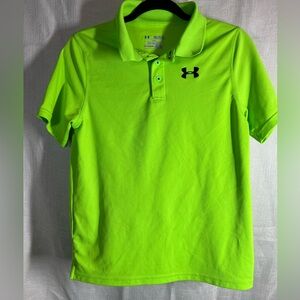 Youth XL Under Armour lime green polo shirt